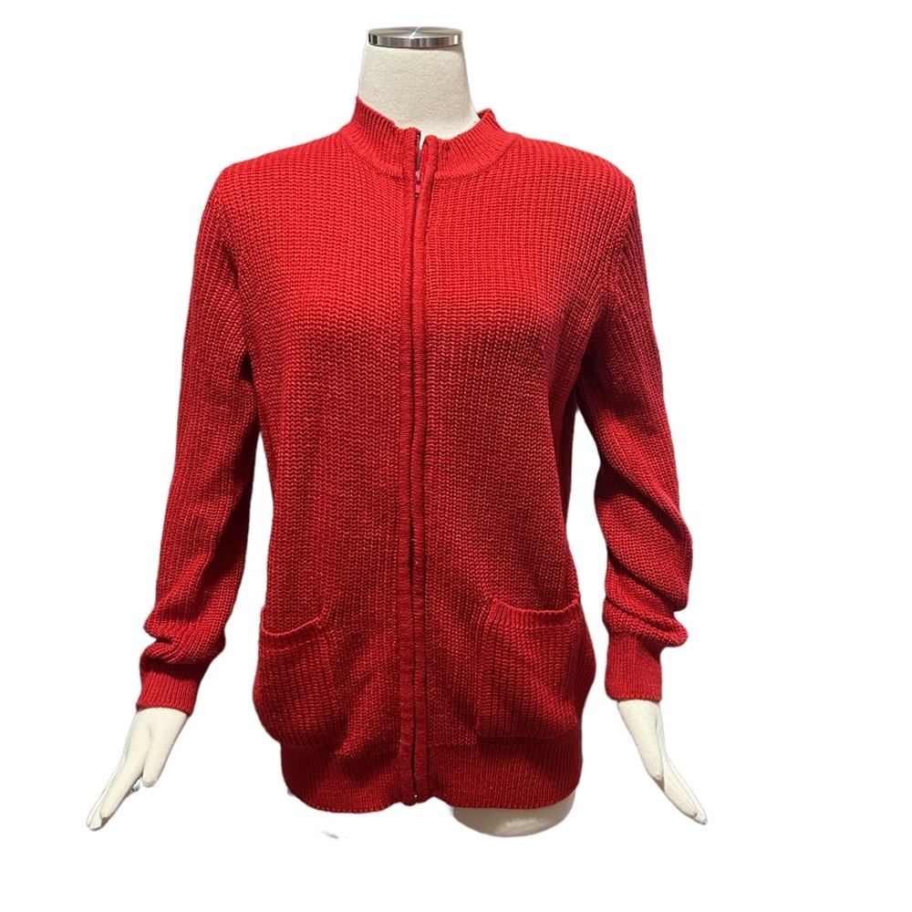 CW classics zip front cardigan sweater
